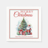 Merry kerstkerstkerstkerstman servet (Voorkant)