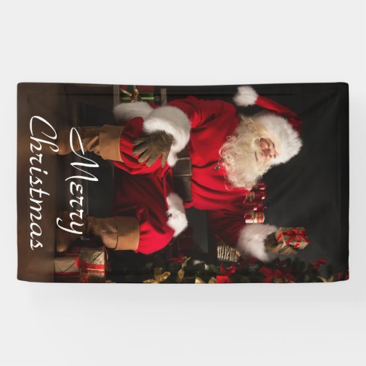 Merry kerstkerstkerstkerstman spandoek (Horizontaal)