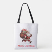 Merry kerstkerstkerstkerstman tote bag (Achterkant)
