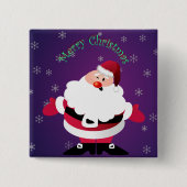 Merry kerstkerstkerstkerstman vierkante button 5,1 cm (Voorkant)
