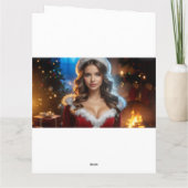 Merry Kerstkerstkerstkerstmeisje Kaart (Achterkant)