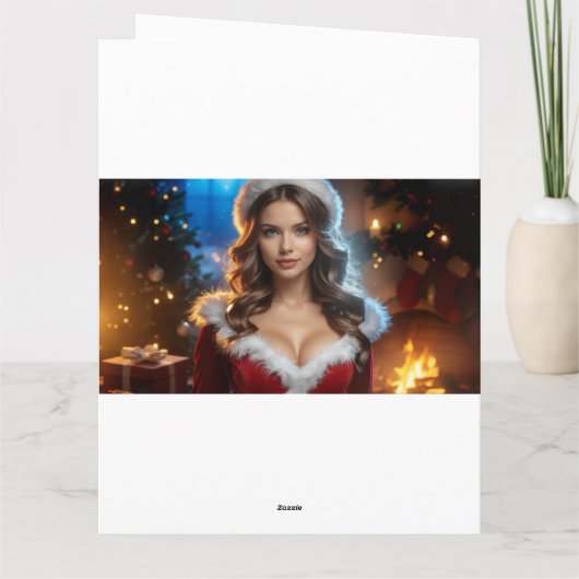 Merry Kerstkerstkerstkerstmeisje Kaart (Achterkant)