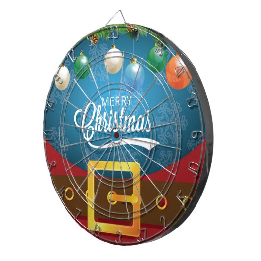 Merry kerstkerstkerstkerstset dartbord (Voorkant Rechts)