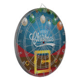 Merry kerstkerstkerstkerstset dartbord (Voorkant Links)