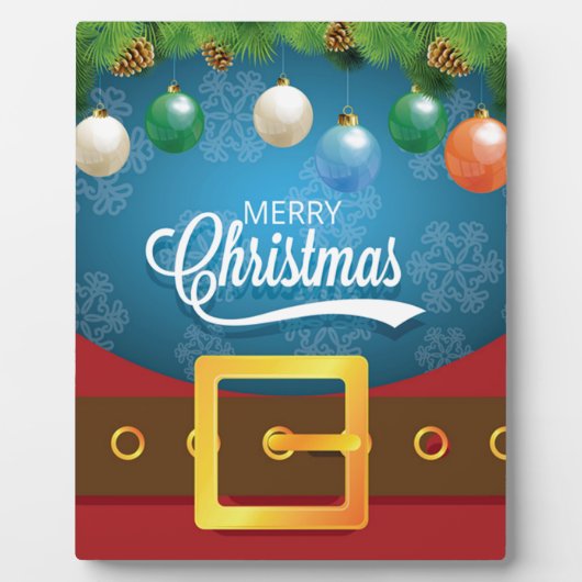 Merry kerstkerstkerstkerstset fotoplaat (Voorkant)