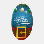 Merry kerstkerstkerstkerstset keramisch ornament (Rechts)