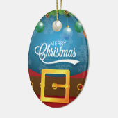 Merry kerstkerstkerstkerstset keramisch ornament (Links)
