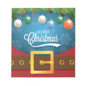 Merry kerstkerstkerstkerstset notitieblok (Voorkant)