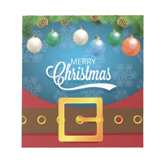 Merry kerstkerstkerstkerstset notitieblok (Voorkant)