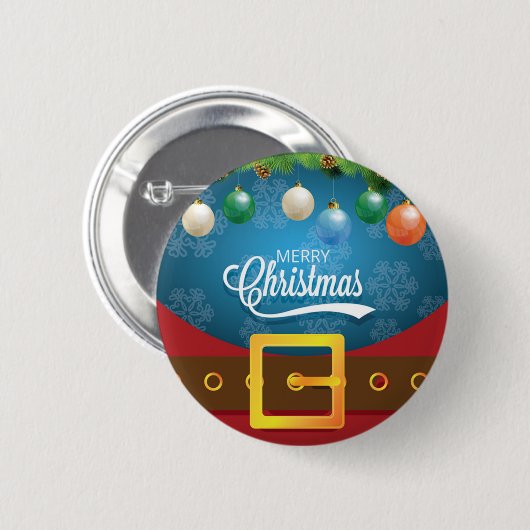 Merry kerstkerstkerstkerstset ronde button 5,7 cm (Voorkant /achterkant)