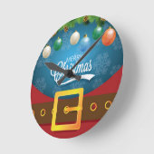 Merry kerstkerstkerstkerstset ronde klok (Hoek)