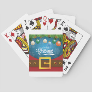 Merry kerstkerstkerstkerstset speelkaarten