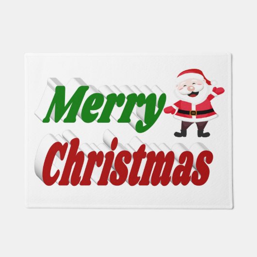Merry kerstkerstkerstman rode groene typografie deurmat (Voorkant)