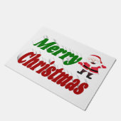 Merry kerstkerstkerstman rode groene typografie deurmat (Schuin)