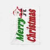 Merry kerstkerstkerstman rode groene typografie fleece deken (Voorkant)