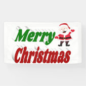 Merry kerstkerstkerstman rode groene typografie spandoek (Horizontaal)