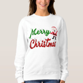 Merry kerstkerstkerstman rood script trui