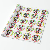 Merry KerstkerstSanta Panda Cadeaupapier (Uitgerold)