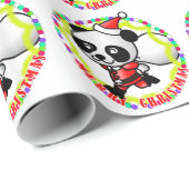 Merry KerstkerstSanta Panda Cadeaupapier (Rol Hoek)