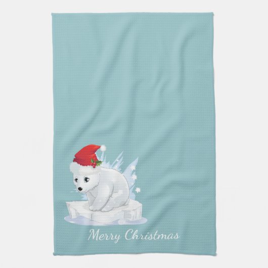 Merry Kerstkeuken Towel-Polar Beer Theedoek (Verticaal)