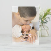 Merry Kerstkoekie Gingerbrood Fotokaart Kaart (Staand voorkant)