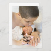 Merry Kerstkoekie Gingerbrood Fotokaart Kaart (Voorkant / Achterkant)