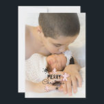 Merry Kerstkoekie Gingerbrood Fotokaart Kaart<br><div class="desc">kerstcadeautje - kerstsnowflakes kerstkoekjes</div>