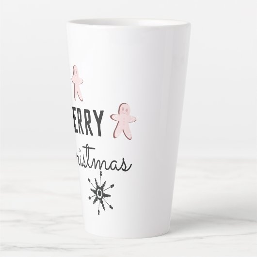 Merry Kerstkoekie Gingerbrood Latte Mok (Voorkant)
