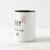 Merry Kerstkoekie Gingerbrood Tweekleurige Koffiemok (Center)