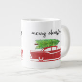 Merry Kerstkoffie Mok Retro (Voorkant rechts)