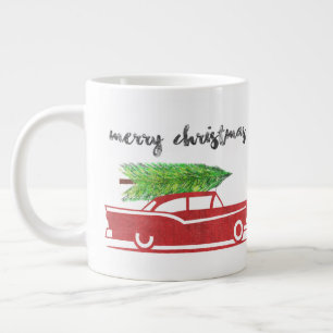 Merry Kerstkoffie Mok Retro