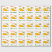 Merry-kerstkorgi-oppakpapier Cadeaupapier (Vlak)