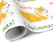 Merry-kerstkorgi-oppakpapier Cadeaupapier (Rol Hoek)