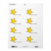 Merry kerstlabel etiket (Full Sheet)