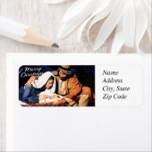 Merry kerstlabel etiket (Insitu)