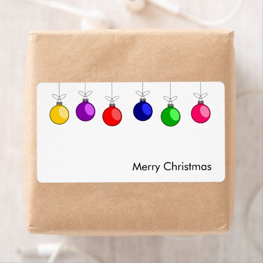 Merry kerstlabel etiket (Insitu)