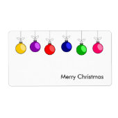 Merry kerstlabel etiket (Voorkant)