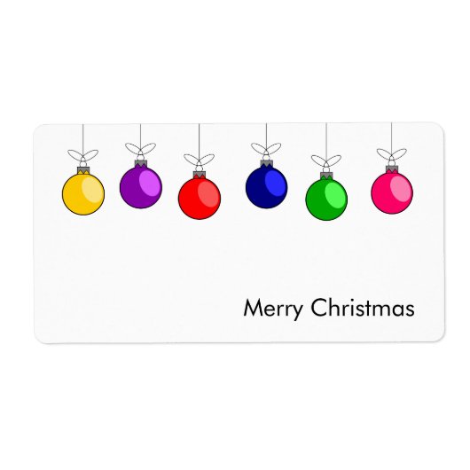 Merry kerstlabel etiket (Voorkant)