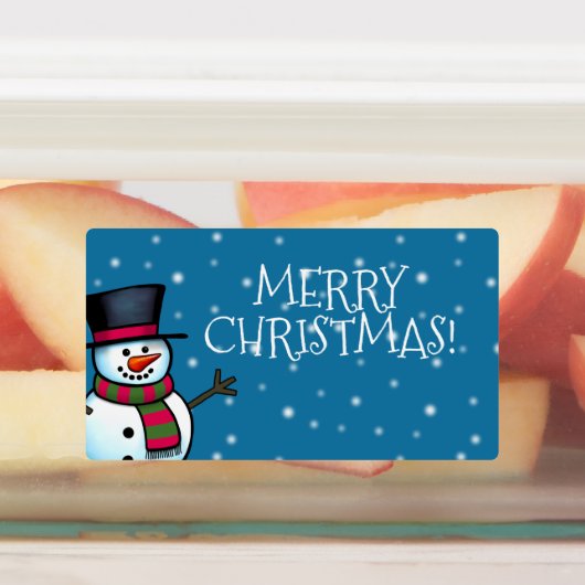 Merry kerstlabel labels (Aangebracht)