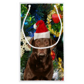 Merry Kerstlabrador Retriever Dog Santa Hat Klein Cadeauzakje (Achterkant)