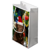 Merry Kerstlabrador Retriever Dog Santa Hat Klein Cadeauzakje (Achterkant Gekanteld)