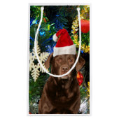 Merry Kerstlabrador Retriever Dog Santa Hat Klein Cadeauzakje (Voorkant)