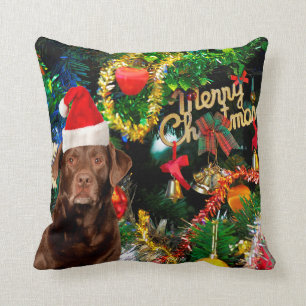 Merry Kerstlabrador Retriever Dog Santa Hat Kussen
