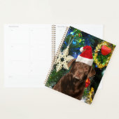 Merry Kerstlabrador Retriever Dog Santa Hat Planner (Display)