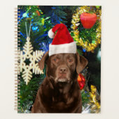 Merry Kerstlabrador Retriever Dog Santa Hat Planner (Voorkant)