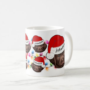 Merry kerstlabrador Retriever Santa Hat Cute Koffiemok