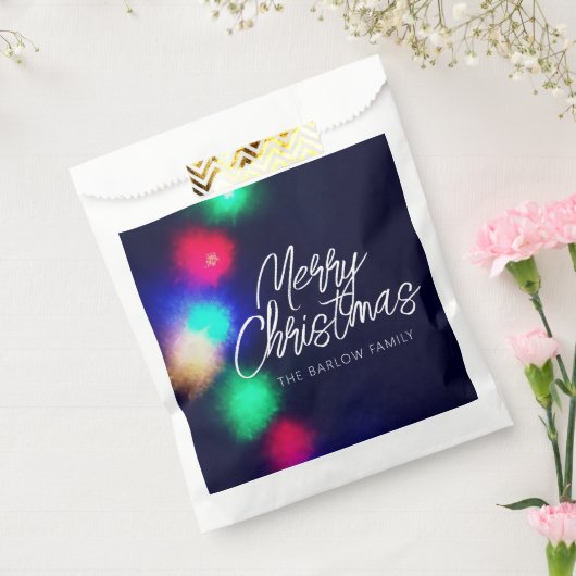 Merry-kerstlampjes Bedankzakje (Gezegeld)