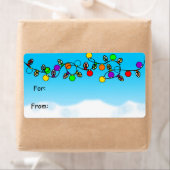 Merry-kerstlampjes Etiket (Insitu)