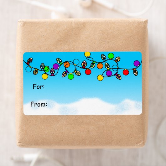 Merry-kerstlampjes Etiket (Insitu)