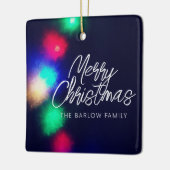 Merry-kerstlampjes Keramisch Ornament (Links)